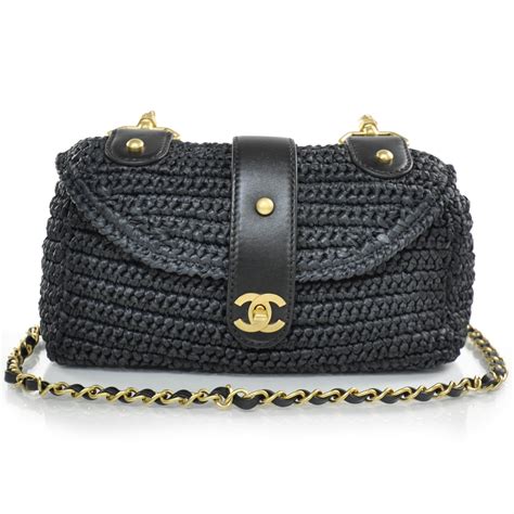 straw chanel bag|chanel straw raffia bag.